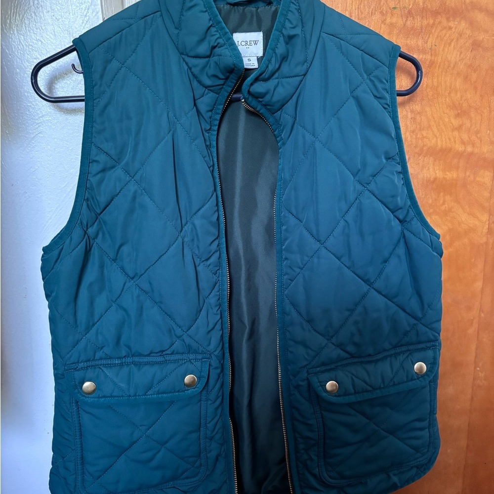 J.Crew Forest Green Quilted Vest